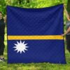 Nauru Flag Premium Quilt A6  Quilt